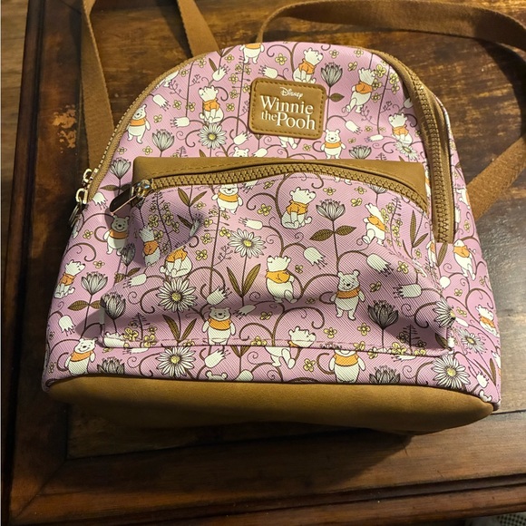 Disney Winnie the Pooh Pink and Brown Backpack - Picture 1 of 4